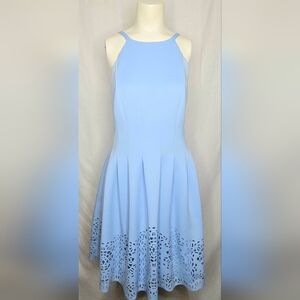 Vince Camuto Periwinkle/Baby Blue Formal Fit & Flare Dress w Pockets Size 10